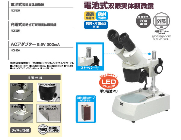 顕微鏡 双眼実体顕微鏡 科学工作 学校教材 ネット通販 美工社